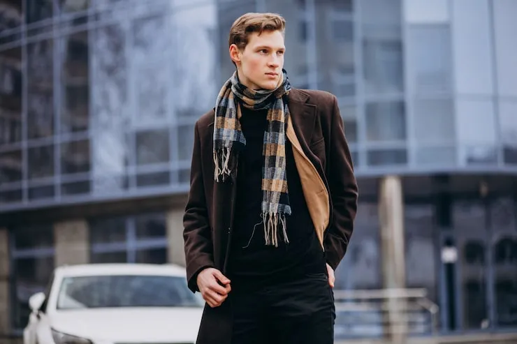 How To Wear Scarf On Neck Male Suit